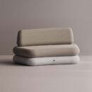 HEGEMONE CURVE SOFA - White Plain Beige