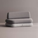 HEGEMONE CURVE SOFA - White Plain Gray