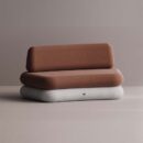 HEGEMONE CURVE SOFA - White Plain Terracotta