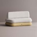 HEGEMONE CURVE SOFA - Yellow Plain White