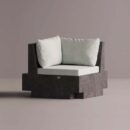 HELIOS CORNER - Anthracite Plain White