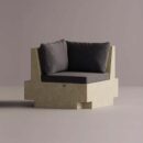 HELIOS CORNER - Cream Plain Anthracite