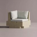 HELIOS CORNER - Cream Plain White