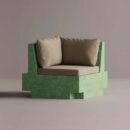 HELIOS CORNER - Green Plain Beige