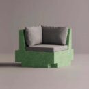 HELIOS CORNER - Green Plain Gray