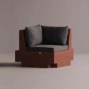 HELIOS CORNER - Maroon Plain Anthracite