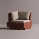 HELIOS CORNER - Maroon Plain Beige