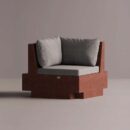 HELIOS CORNER - Maroon Plain Gray