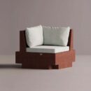 HELIOS CORNER - Maroon Plain White