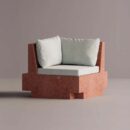 HELIOS CORNER - Red Plain White