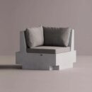 HELIOS CORNER - White Plain Gray