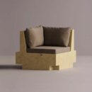 HELIOS CORNER - Yellow Plain Taupe