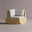 HELIOS CORNER - Yellow Plain White