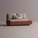 HELIOS RIGHT EDGE - Maroon Plain Beige