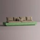 HELIOS SECTIONAL - Green Plain Beige