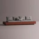 HELIOS SECTIONAL - Maroon Plain Gray