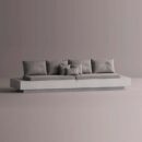HELIOS SECTIONAL - White Plain Gray
