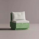 HELIOS SINGLE - Green Plain White