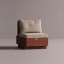 HELIOS SINGLE - Maroon Plain Beige