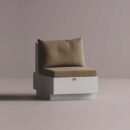 HELIOS SINGLE - white plain Taupe