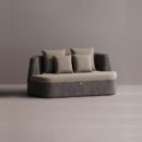 AURA LOVESEAT - Anthracite Plain Beige