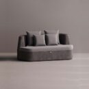 AURA LOVESEAT - Anthracite Plain Gray