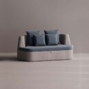 AURA LOVESEAT - Gray Plain Blue