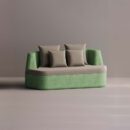AURA LOVESEAT - Green Plain Beige