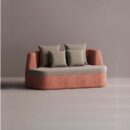 AURA LOVESEAT - Red Plain Beige