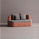 AURA LOVESEAT - Red Plain Gray
