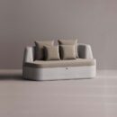 AURA LOVESEAT - White Plain Beige