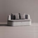 AURA LOVESEAT - White Plain Gray