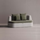 AURA LOVESEAT - White Plain Olive