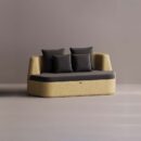 AURA LOVESEAT - Yellow Plain Anthracite
