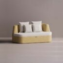 AURA LOVESEAT - Yellow Plain White