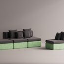 BOLINA SET - Green Plain Anthracite