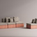 BOLINA SET - Red Plain Beige
