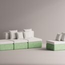 BOLINA SET - Green Plain White