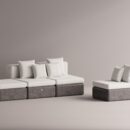 BOLINA SET - Anthracite Plain White