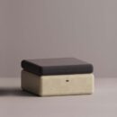 BOLINA BASE/OTTOMAN - Cream Plain Anthracite