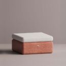 BOLINA BASE/OTTOMAN - Red Plain White