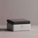 BOLINA BASE/OTTOMAN - White Plain Anthracite