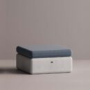 BOLINA BASE/OTTOMAN - White Plain Blue