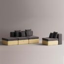 BOLINA SET - Yellow Plain Anthracite