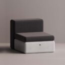 BOLINA SINGLE MODULE - White Plain Anthracite