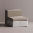 BOLINA SINGLE MODULE - White Plain Beige