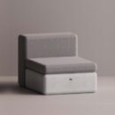 BOLINA SINGLE MODULE - White Plain Gray