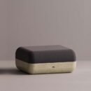 ELEKTRA OTTOMAN - Cream Plain Anthracite