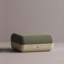 ELEKTRA OTTOMAN - Cream Plain Olive