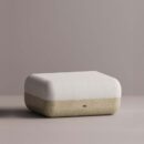 ELEKTRA OTTOMAN - Cream Plain White